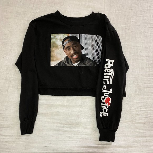 Bioworld Tops - Tupac Crop Long-sleeve Top